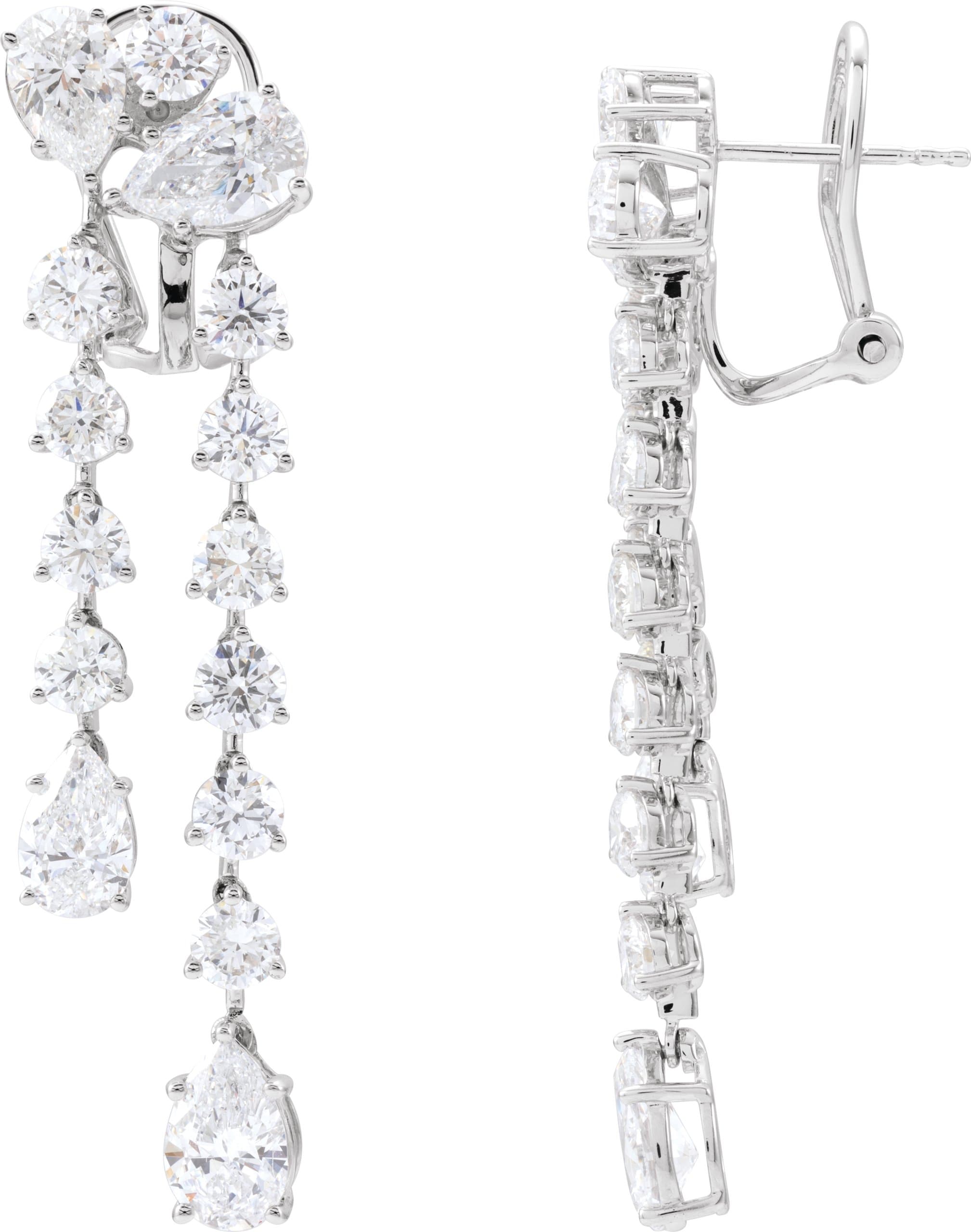 14K Rose 9 1/2 CTW Lab-Grown Diamond Dangle Earrings