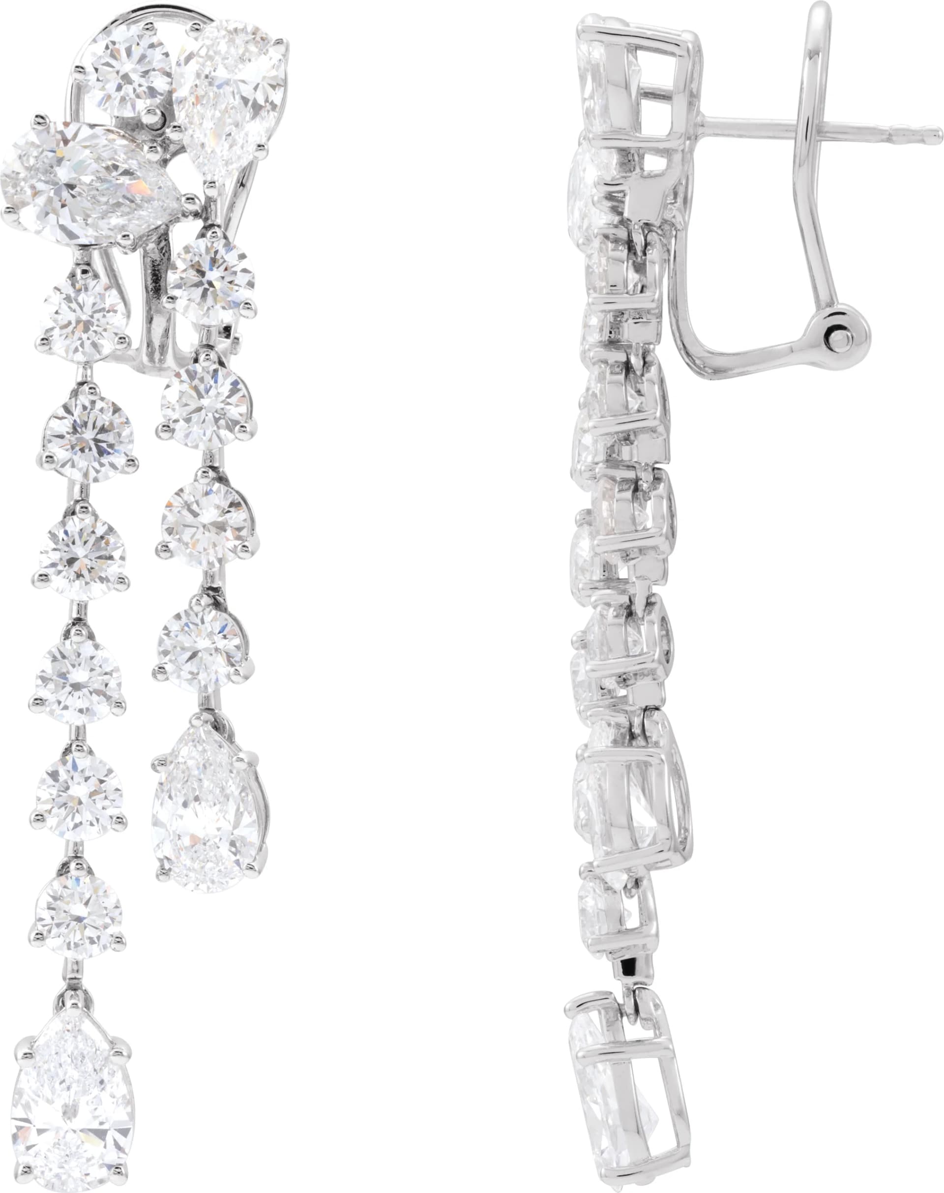 Lab-Grown Diamond Dangle Earrings, view 3
