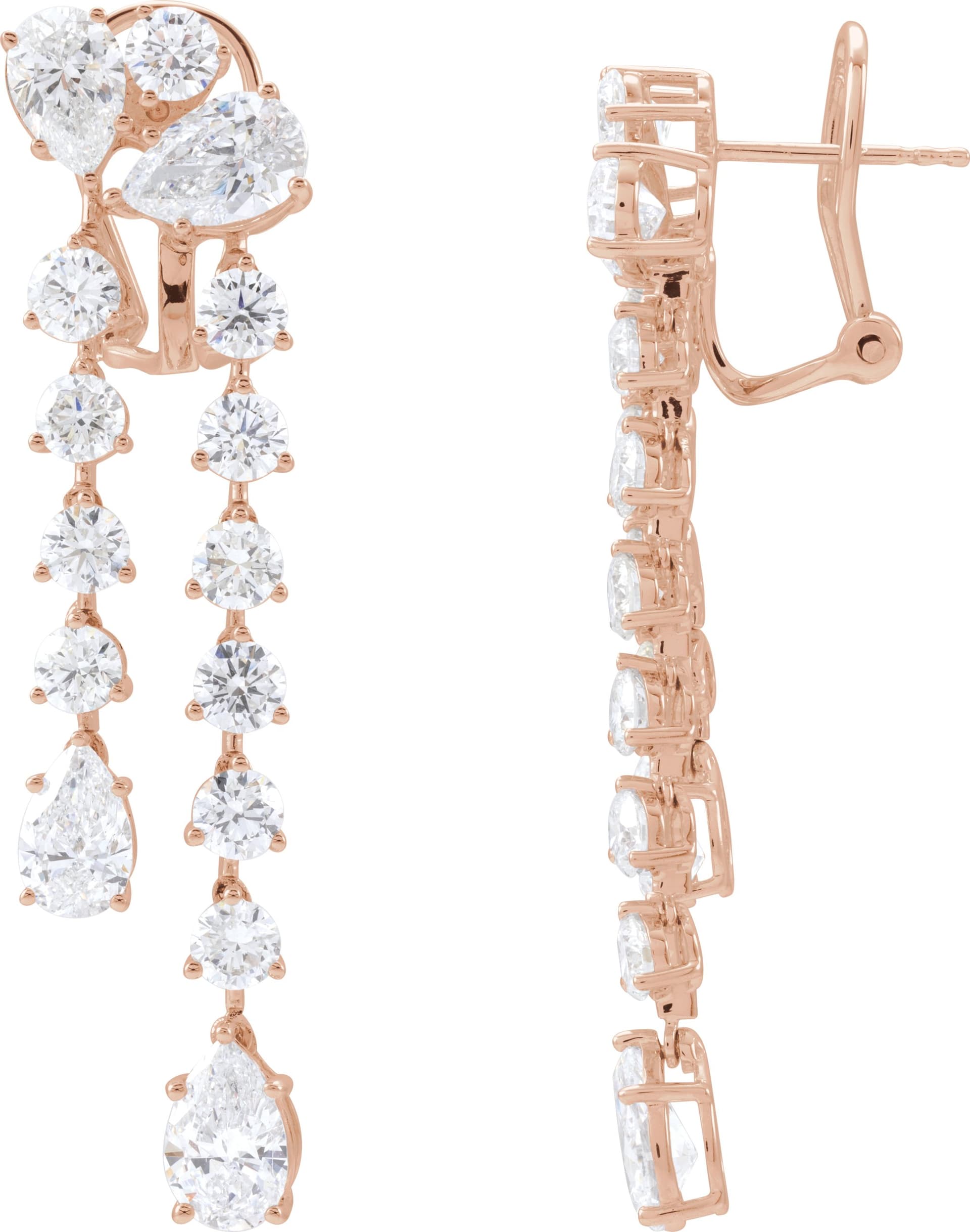 Lab-Grown Diamond Dangle Earrings view 2