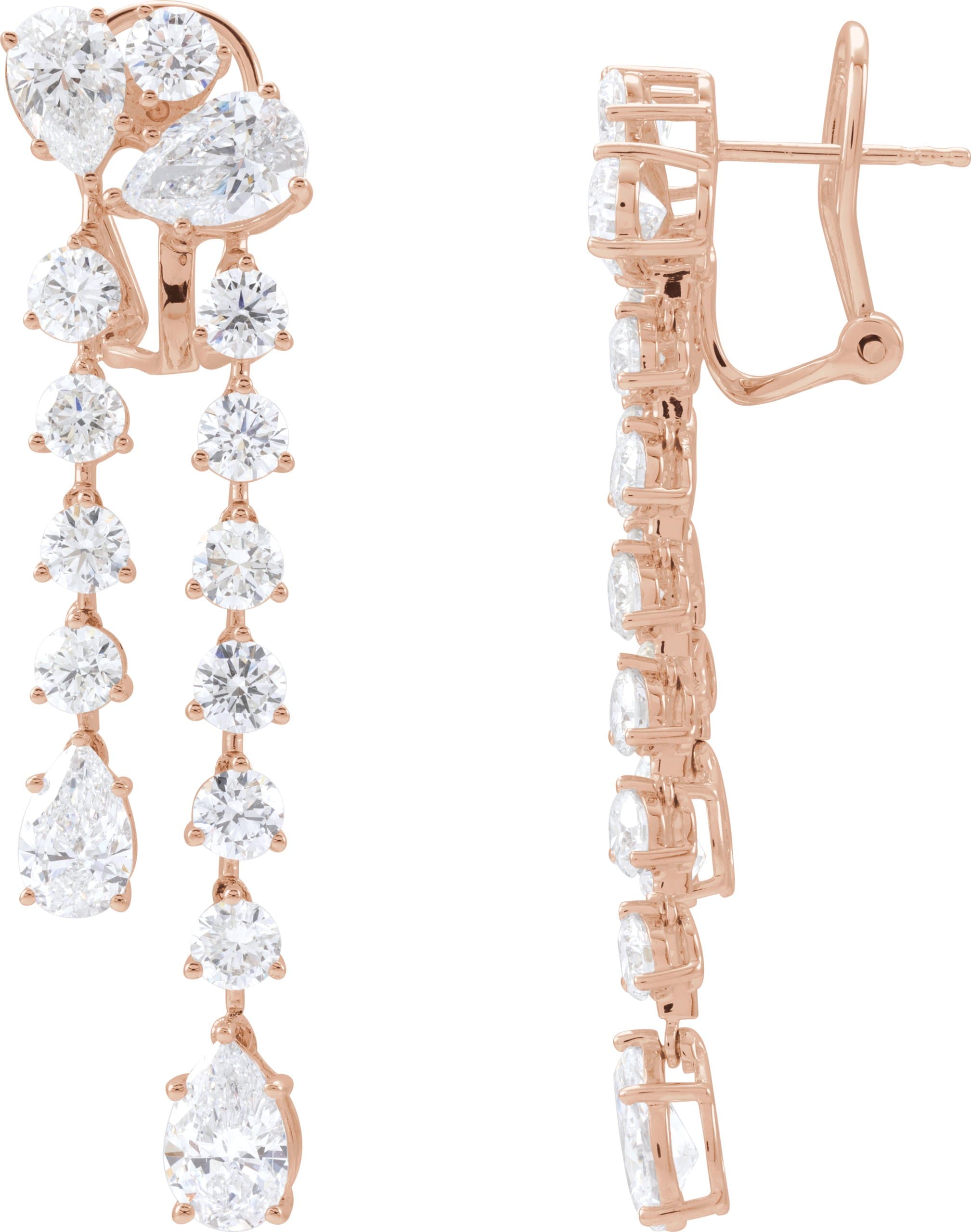 Lab-Grown Diamond Dangle Earrings view 2
