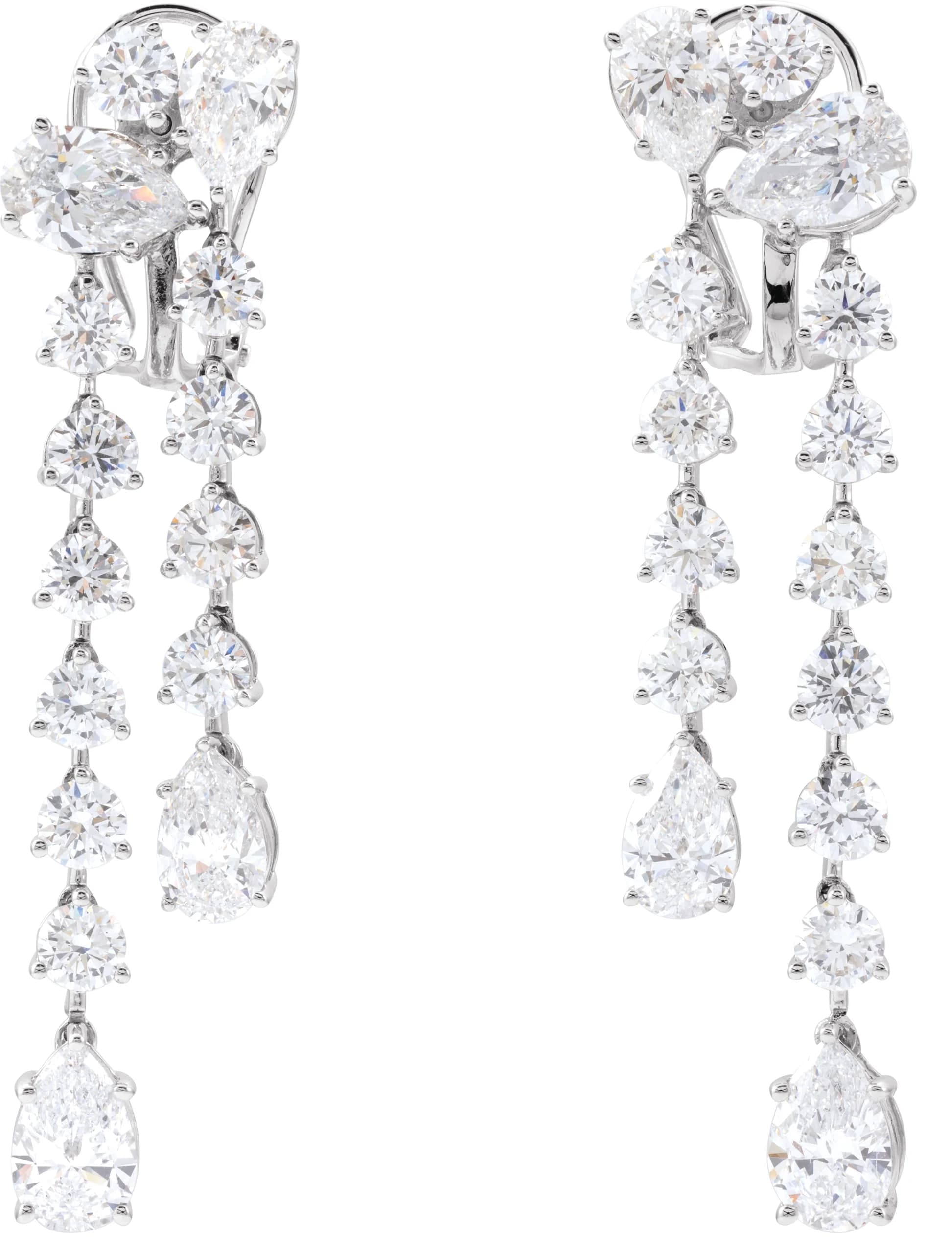 Lab-Grown Diamond Dangle Earrings, view 4