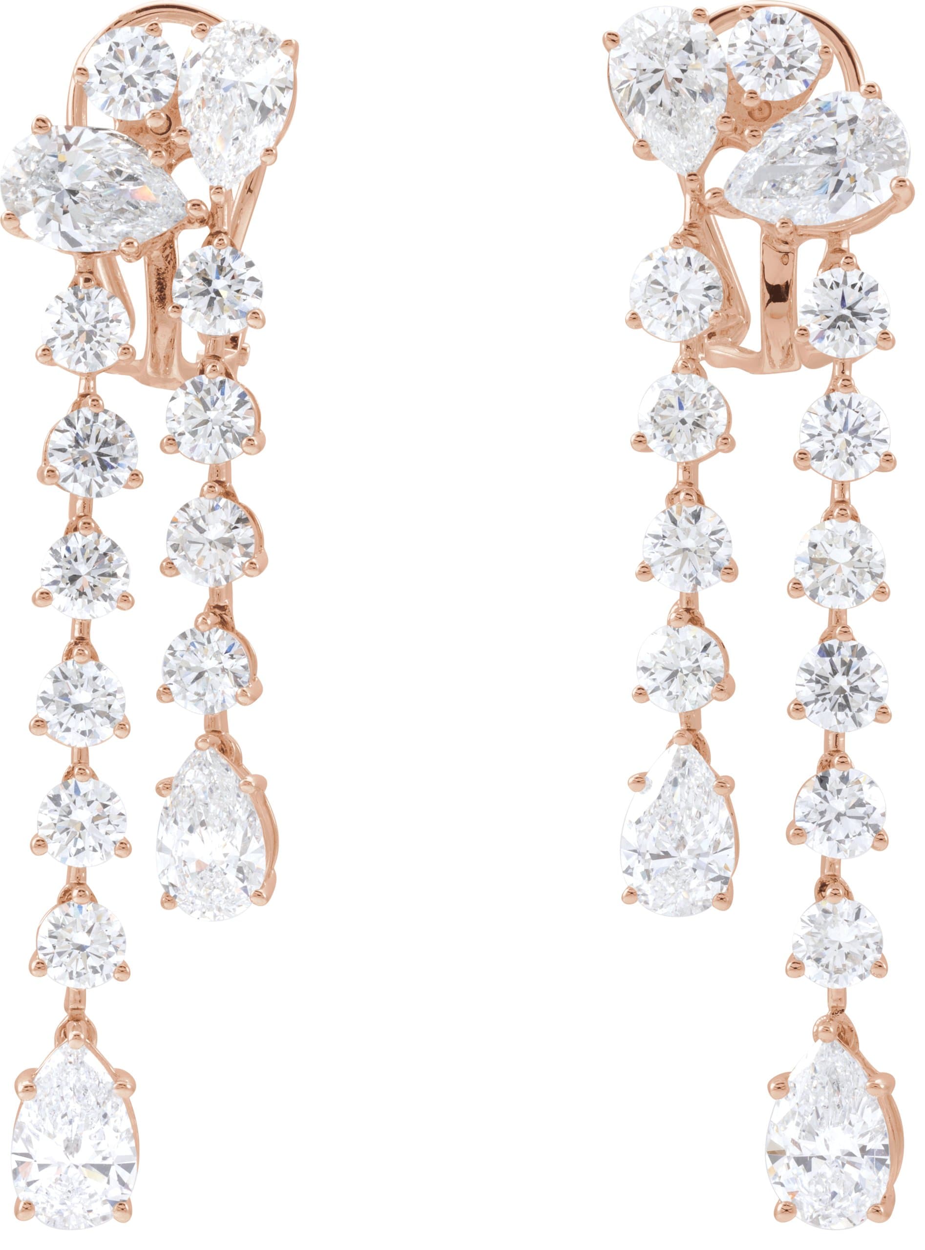 Lab-Grown Diamond Dangle Earrings view 3