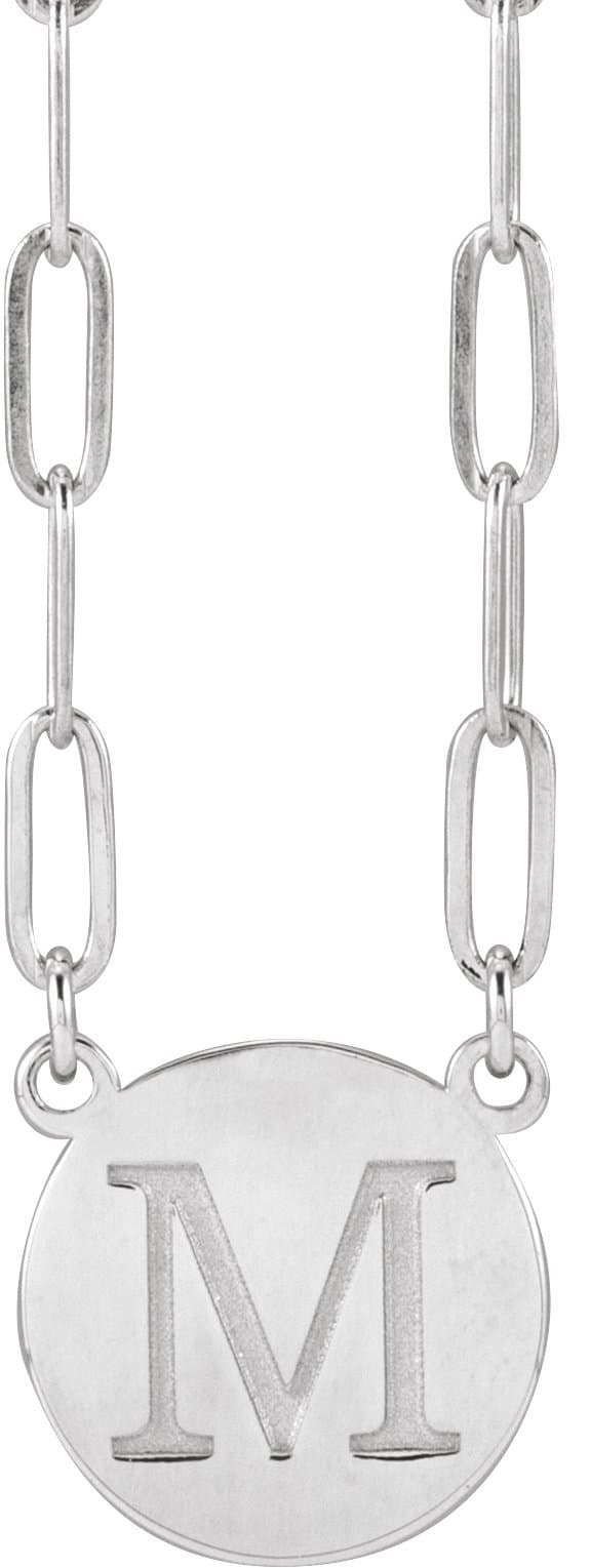 Engravable Disc Necklace or Center view 3