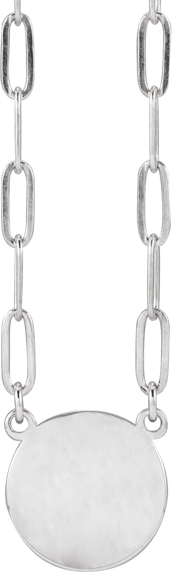 Engravable Disc Necklace or Center view 1