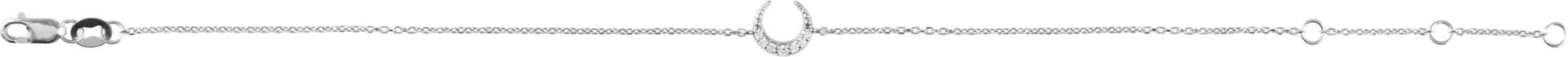 Accented Crescent Moon Bracelet view 2