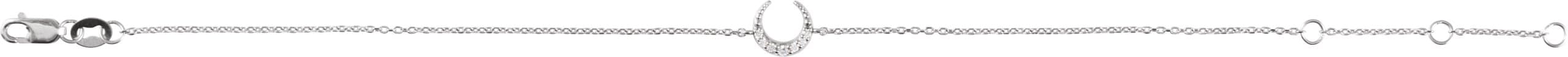 Accented Crescent Moon Bracelet view 2