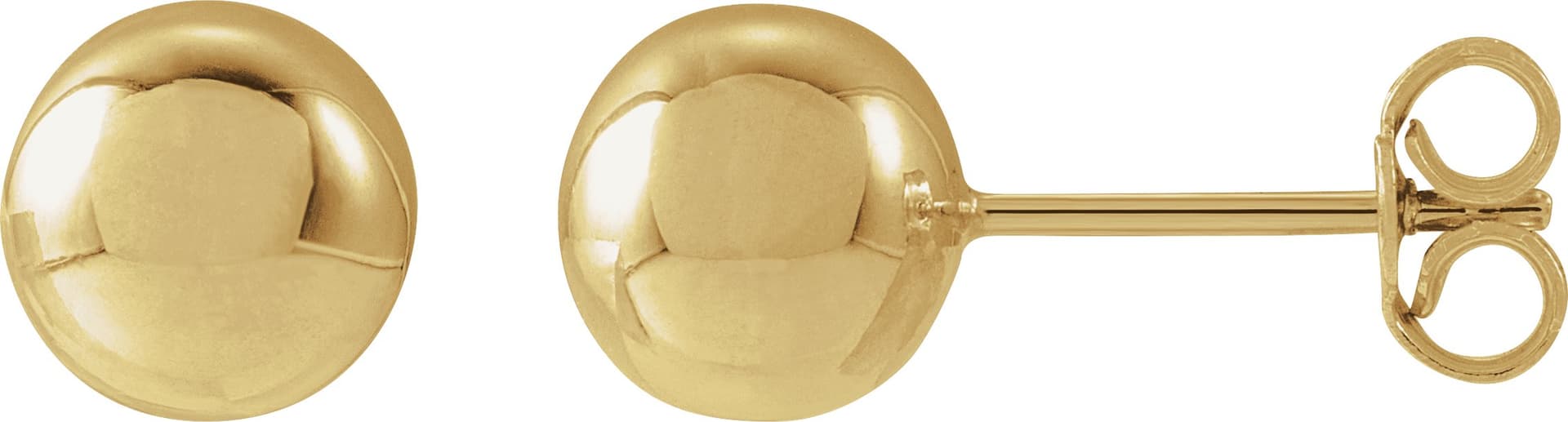 14K Rose 3 mm Ball Earrings