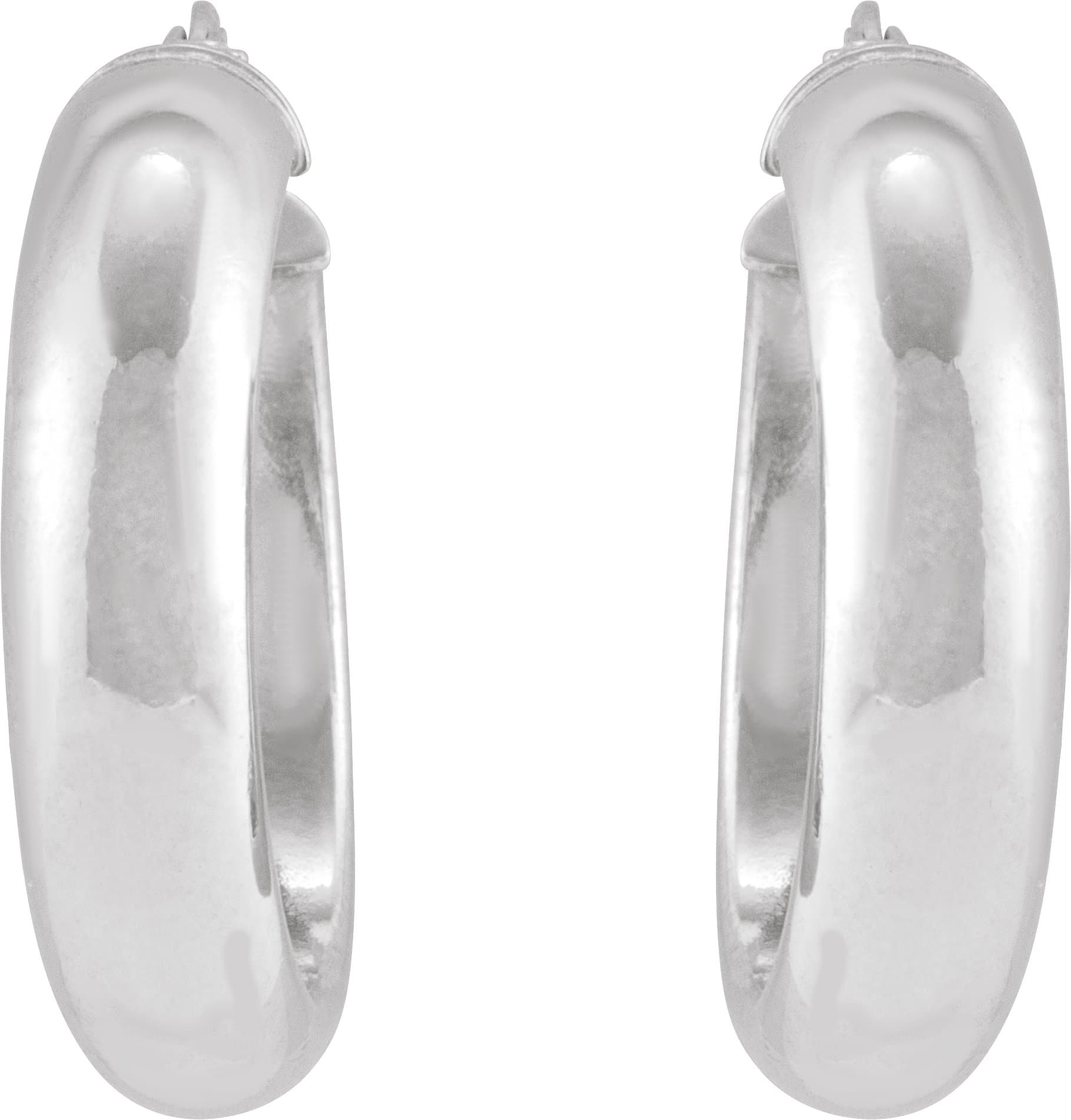 Tube Hoop Earrings view 2