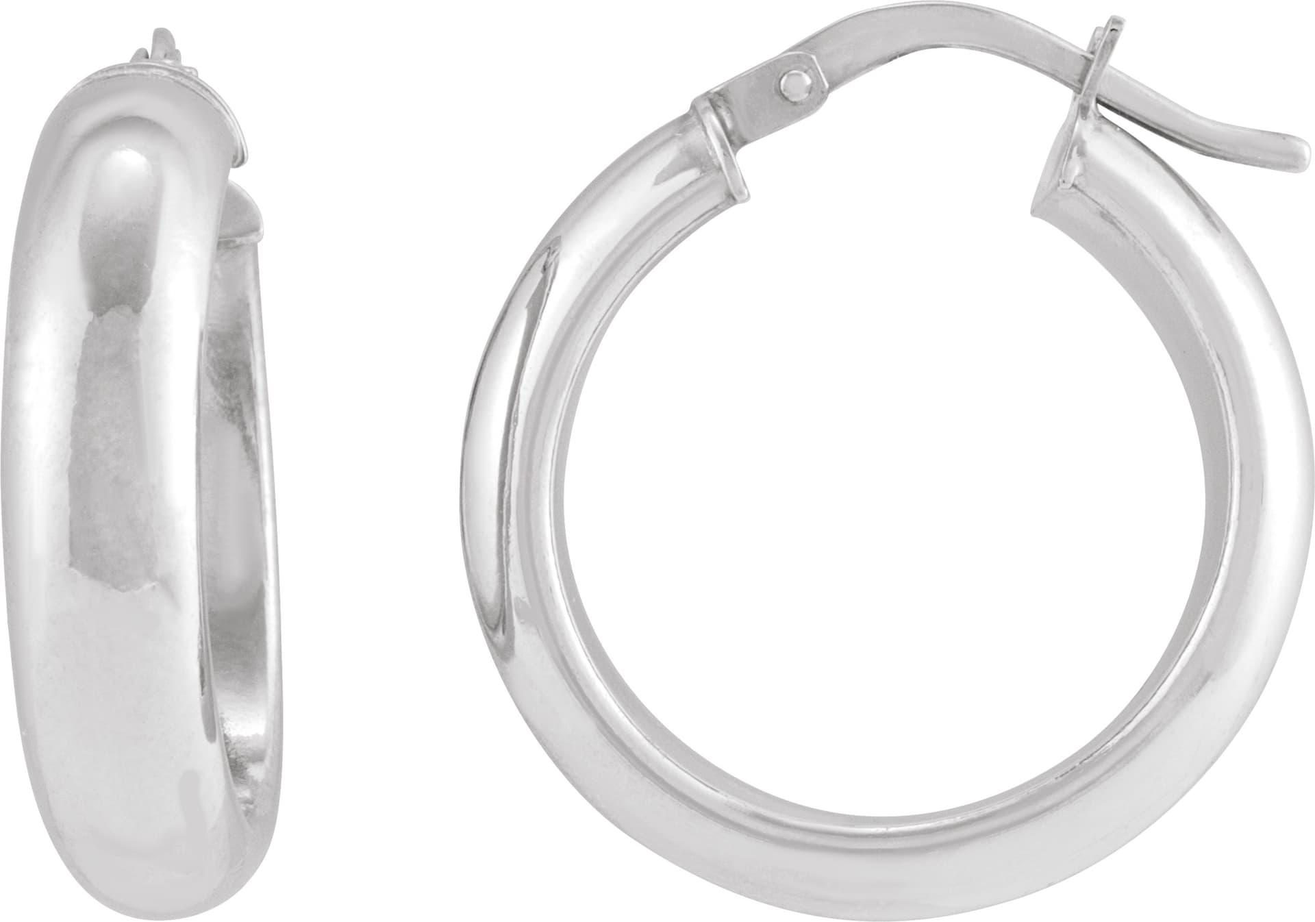 Tube Hoop Earrings view 1