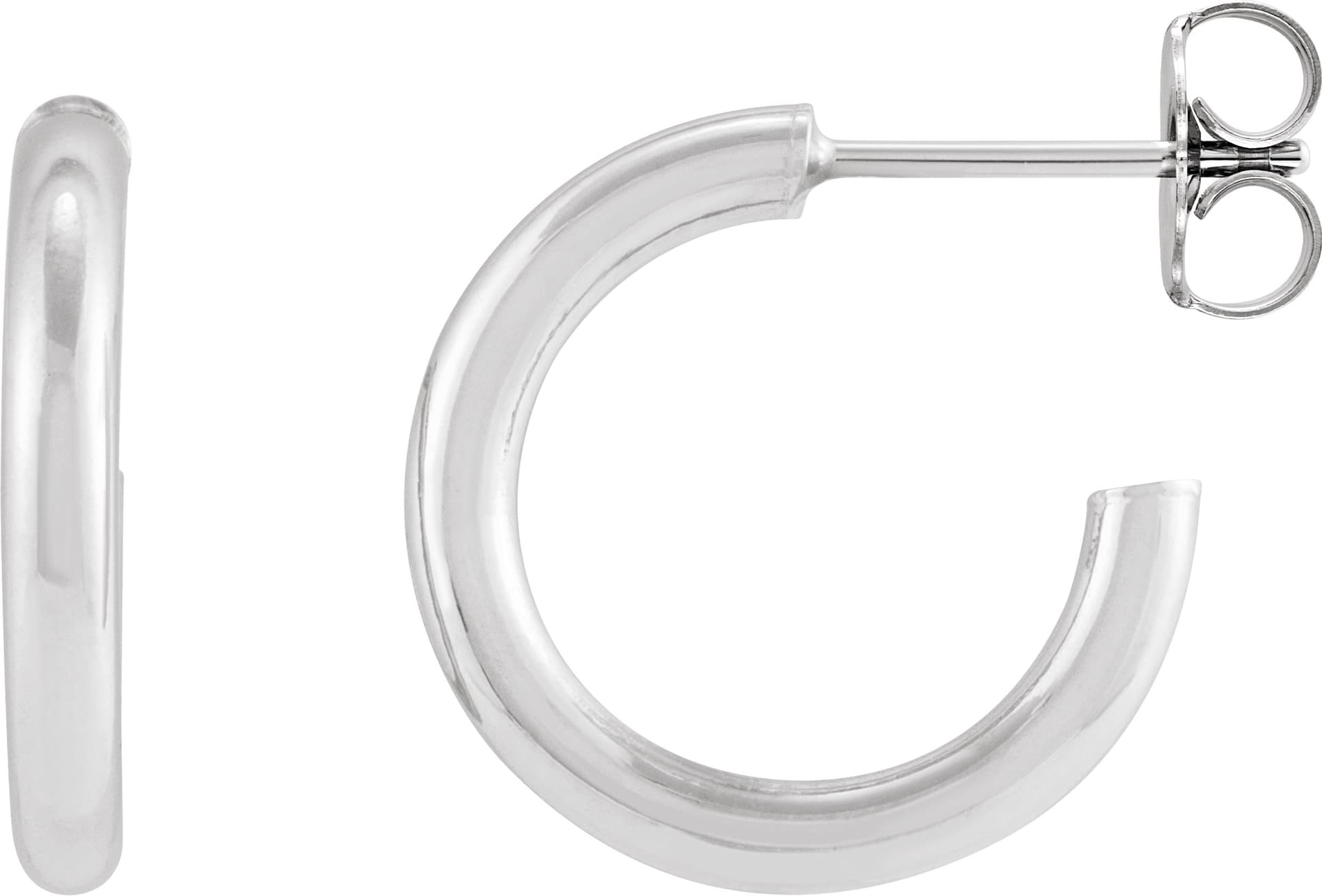 Tube Hoop Earrings view 1