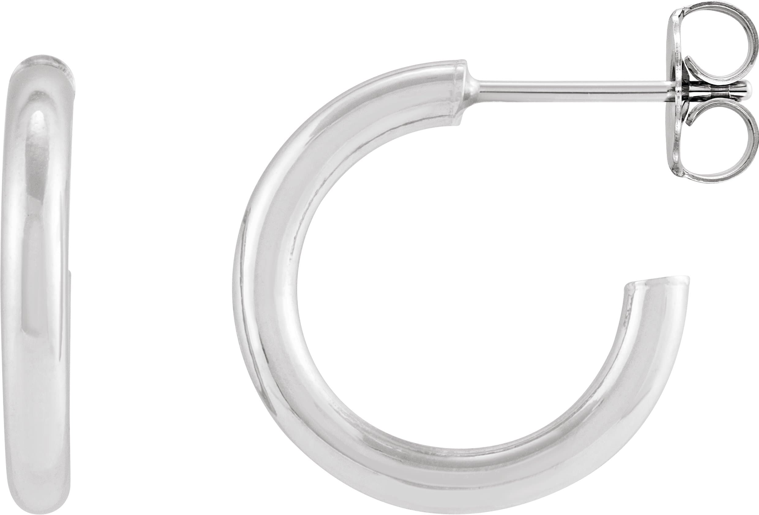 Tube Hoop Earrings view 1