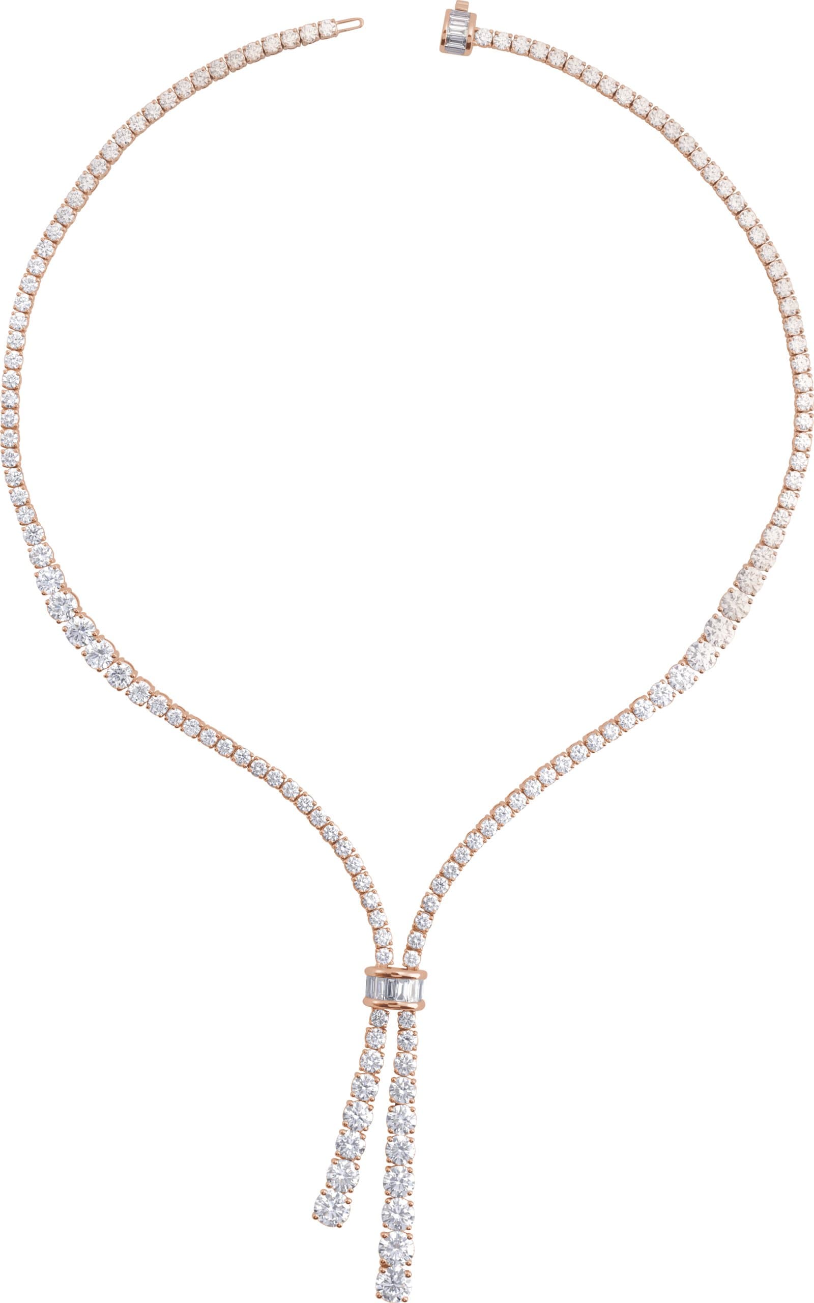 Lab-Grown Diamond Line Necklace view 2
