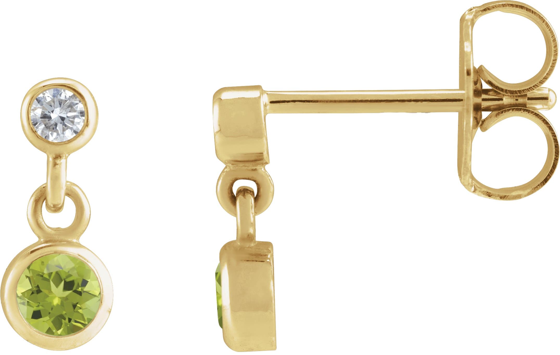 14K Rose 1/4 CTW Natural Diamond Two-Stone Earrings