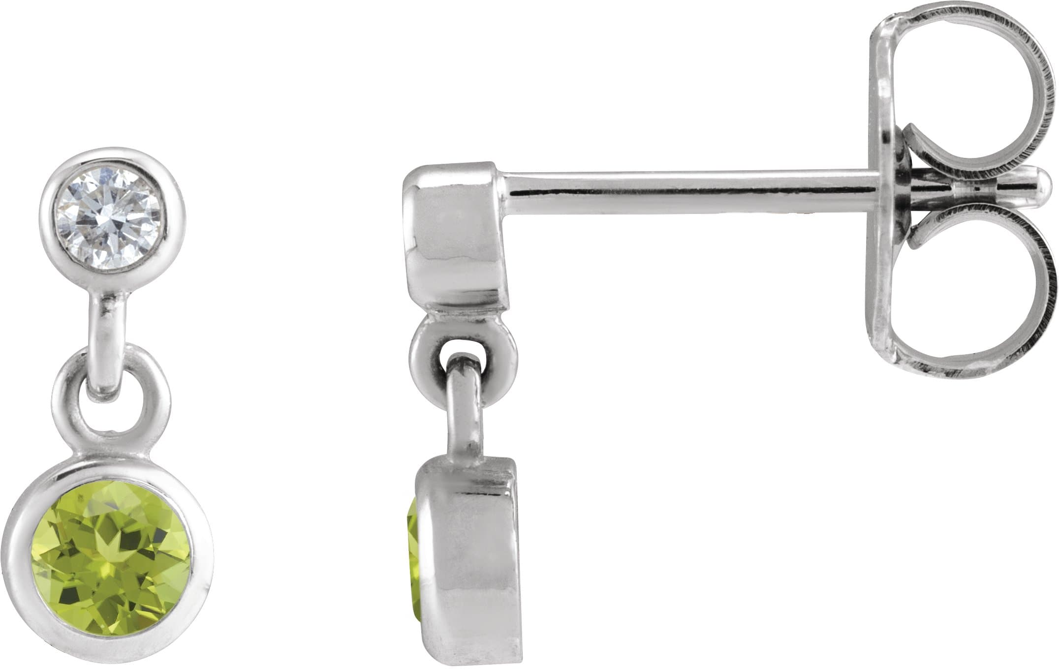 14K Rose 1/4 CTW Natural Diamond Two-Stone Earrings