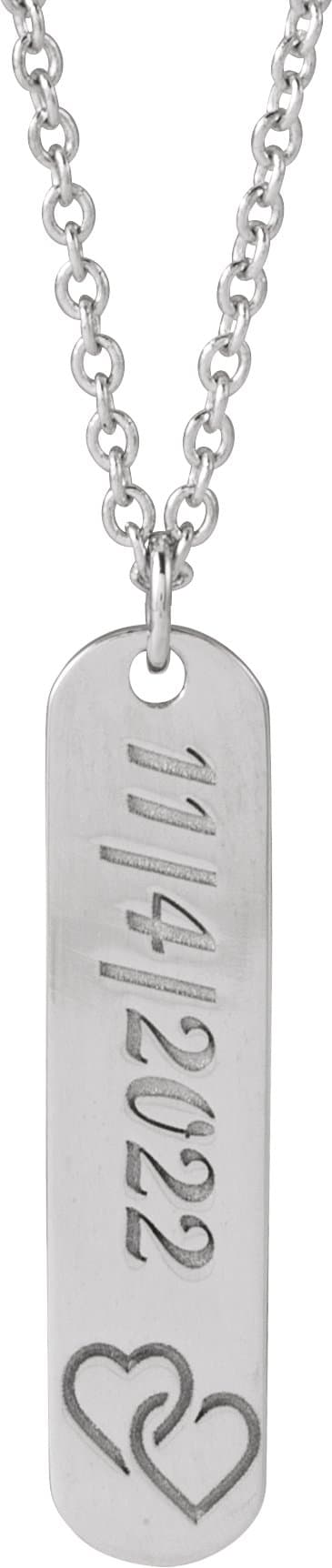Engravable Bar Necklace or Pendant view 3