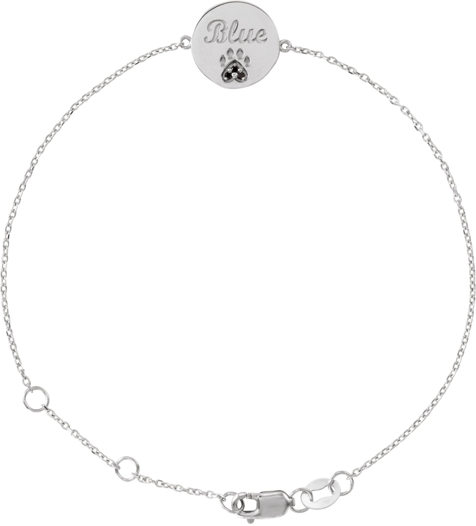 Engravable Paw Print Bracelet view 3