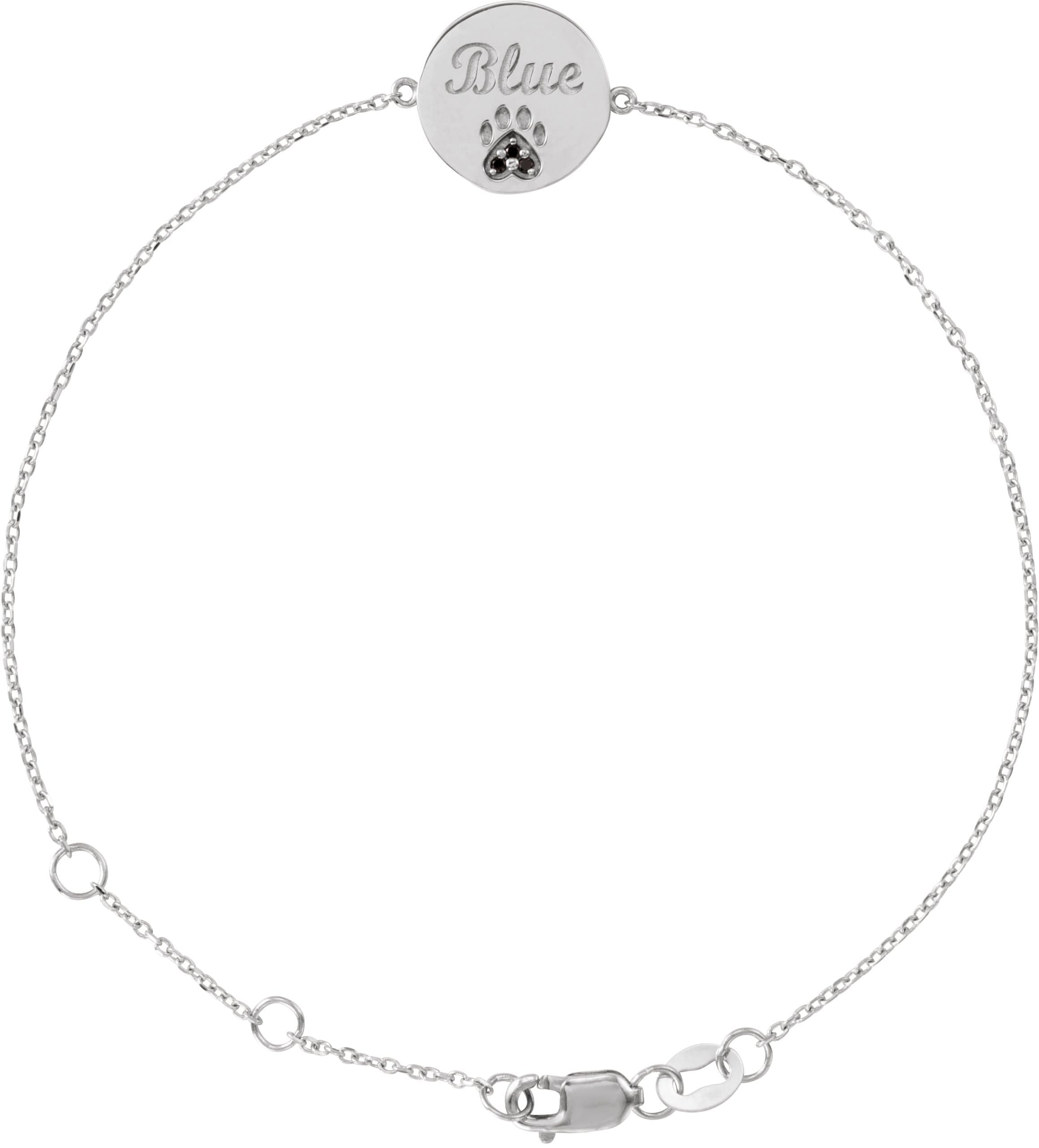 Engravable Paw Print Bracelet view 3
