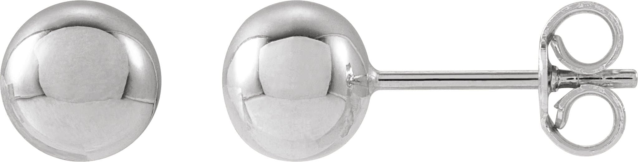 14K Rose 3 mm Ball Earrings