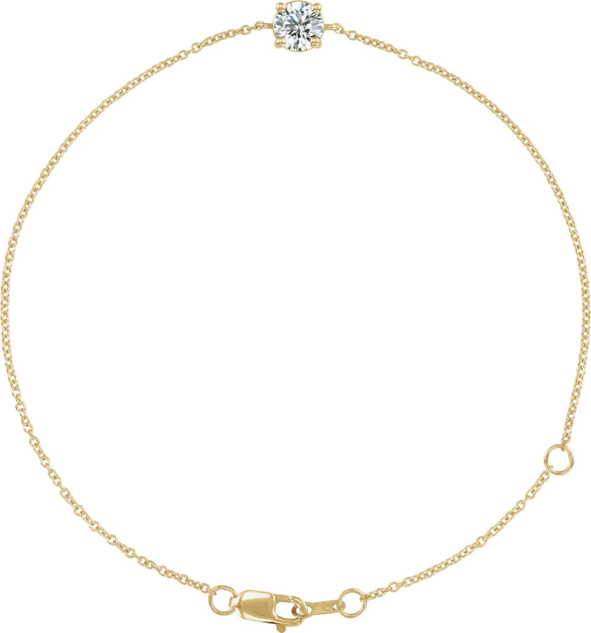 14K Rose 1/5 CT Natural Diamond 6 1/2-7 1/2" Bracelet