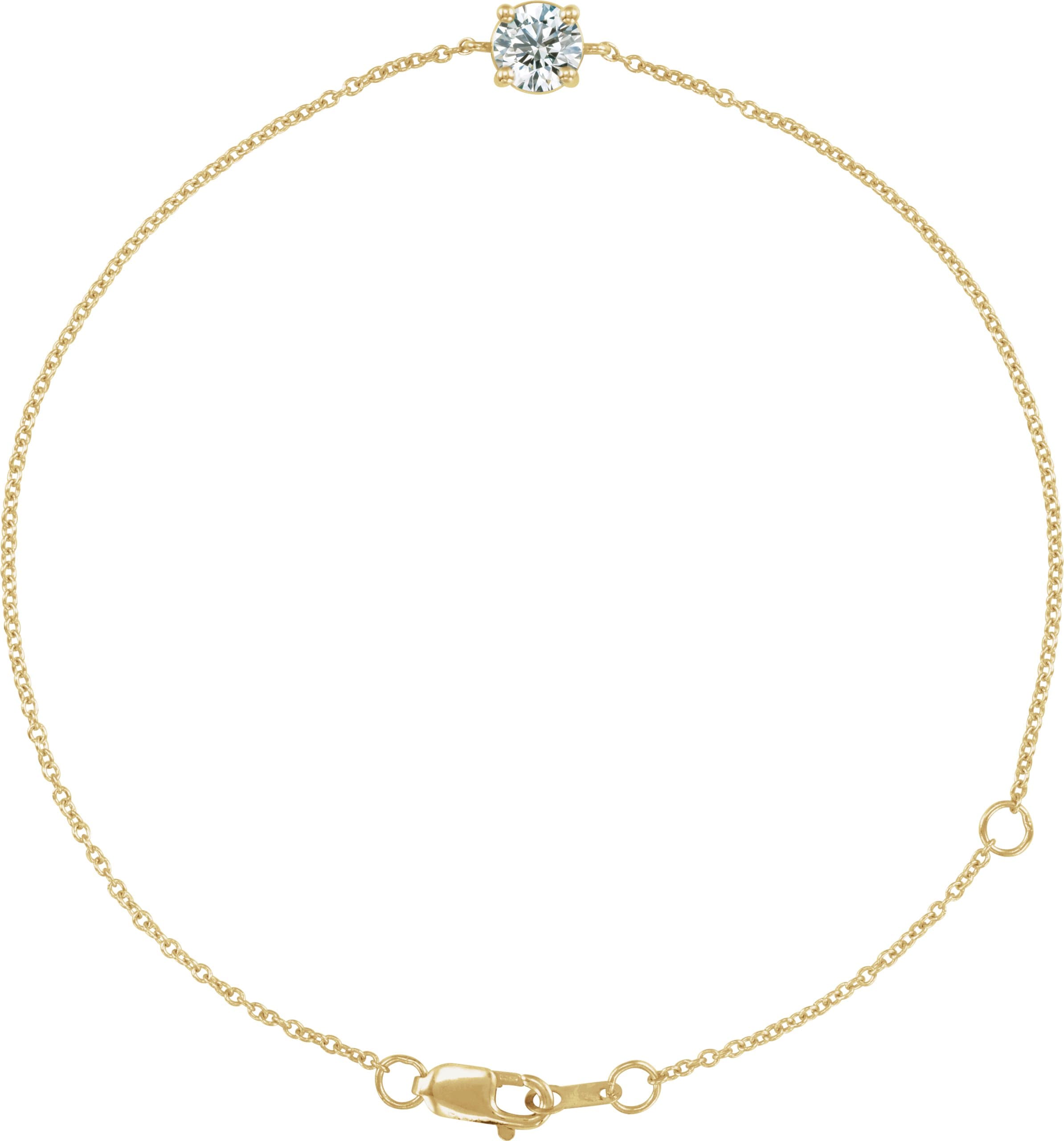 14K Rose 1/5 CT Natural Diamond 6 1/2-7 1/2" Bracelet