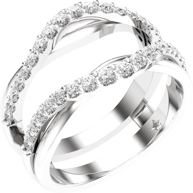 14K Rose 1/2 CTW Natural Diamond Ring Guard