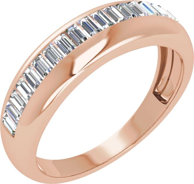 14K Rose 1/2 CTW Natural Diamond Anniversary Band