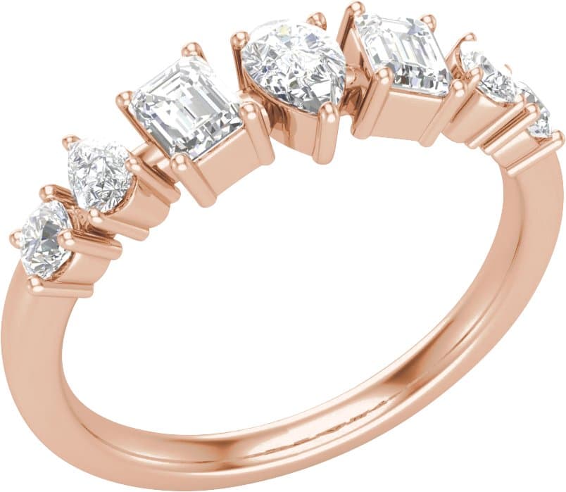 14K Rose 9/10 CTW Lab-Grown Diamond Anniversary Band