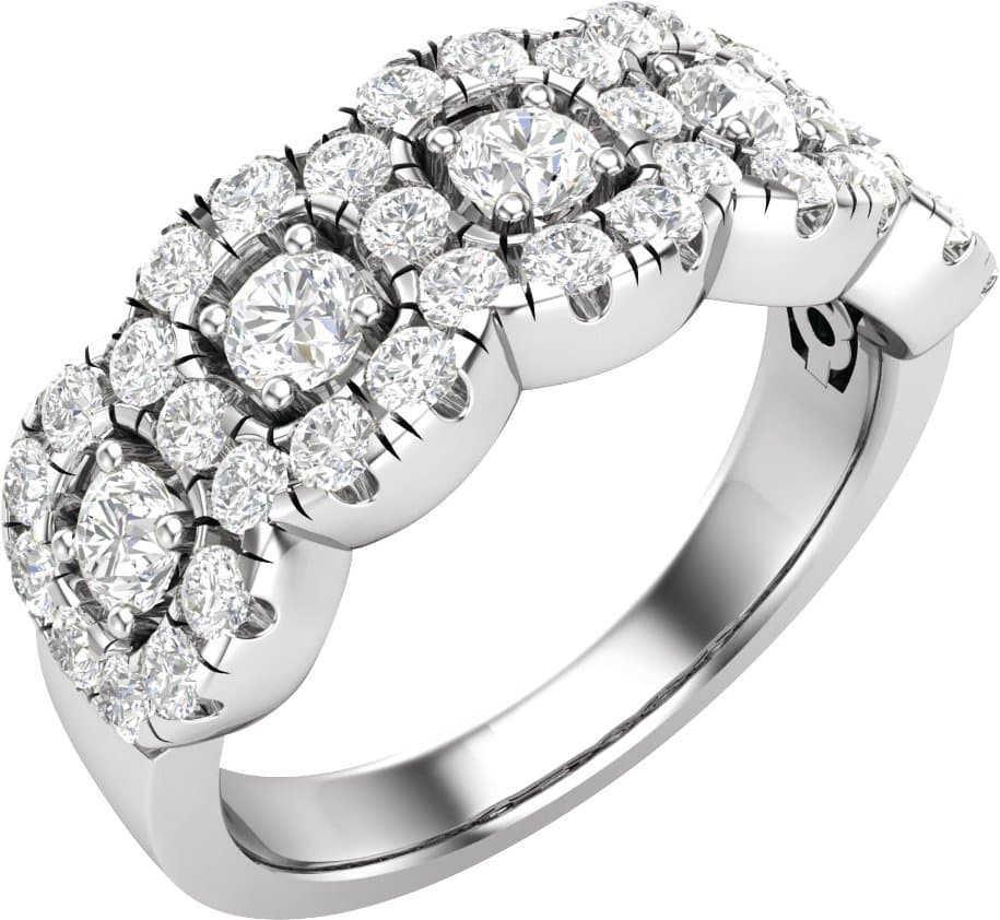 14K Rose 1 1/5 CTW Lab-Grown Diamond Anniversary Band