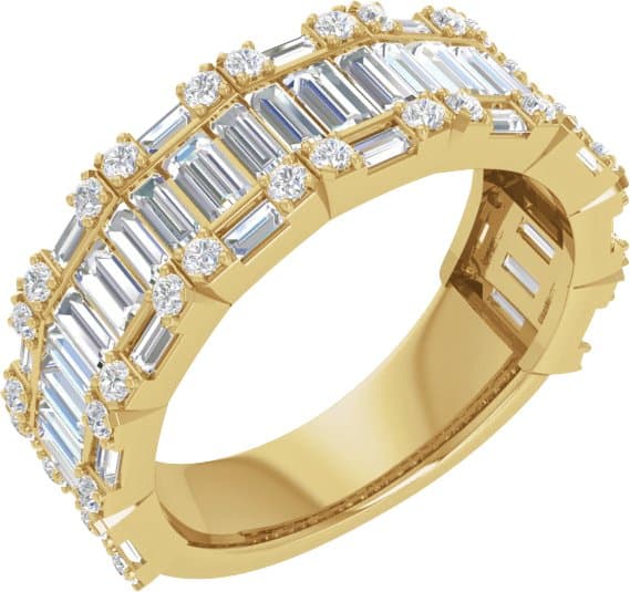 14K Rose 2 CTW Lab-Grown Diamond Anniversary Band