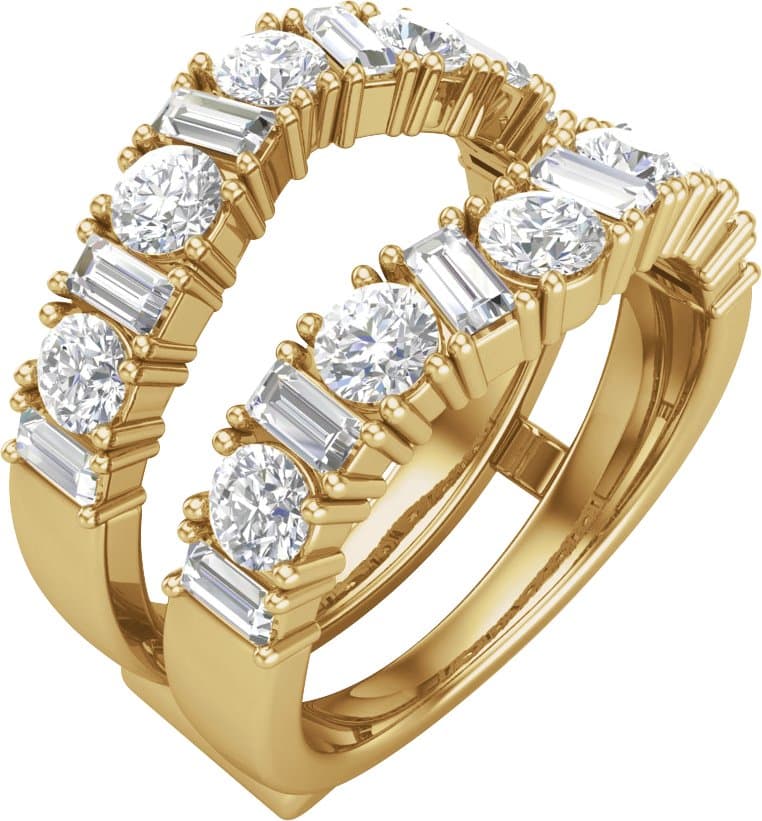 14K Rose 2 CTW Lab-Grown Diamond Ring Guard