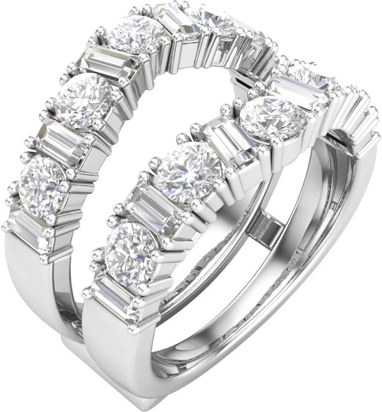 14K Rose 2 CTW Lab-Grown Diamond Ring Guard