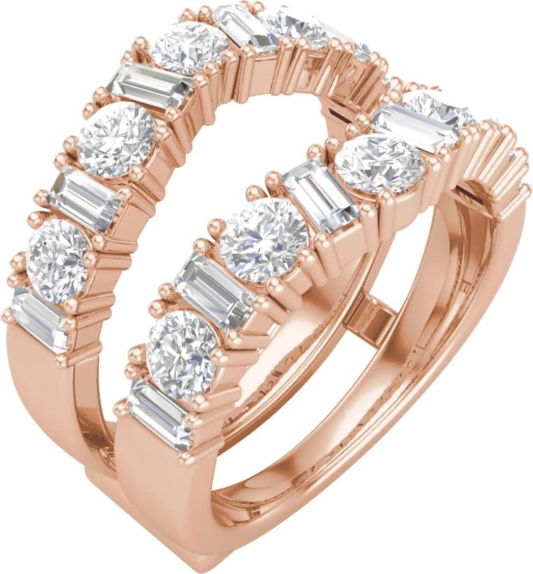 14K Rose 2 CTW Lab-Grown Diamond Ring Guard