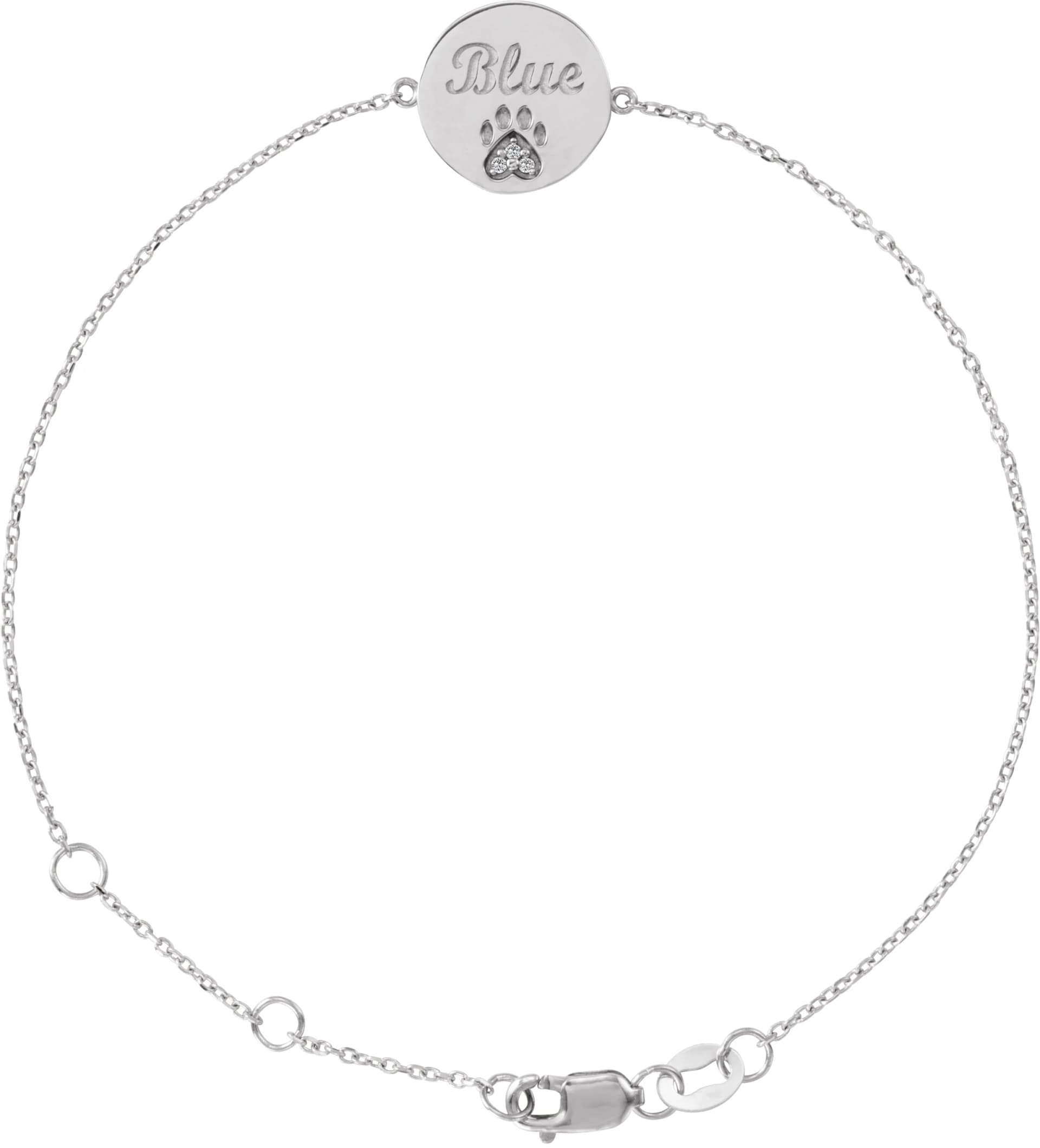 Engravable Paw Print Bracelet, view 3