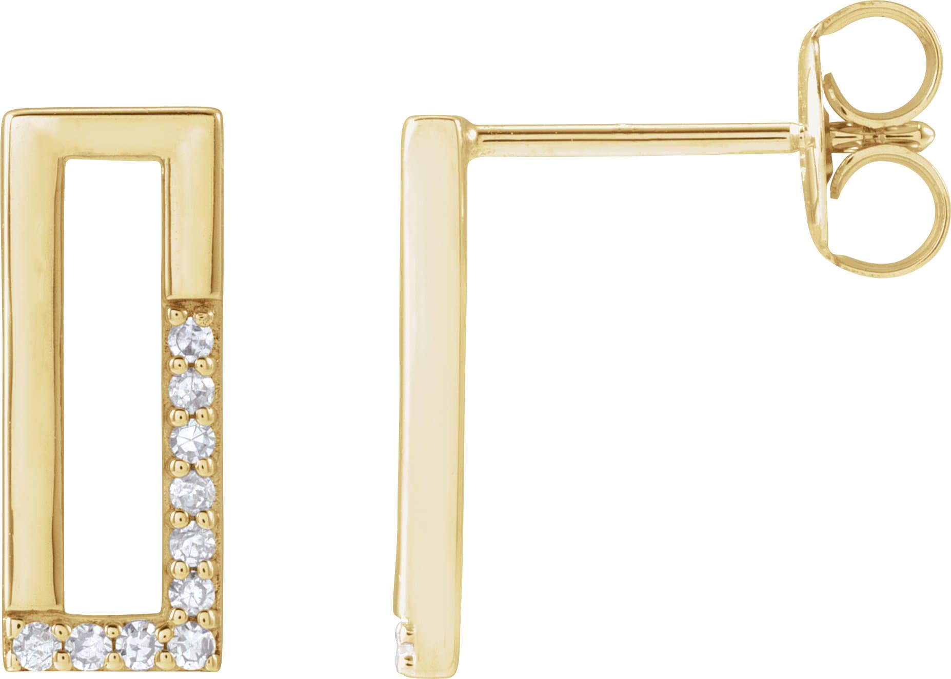14K Rose 1/10 CTW Natural Diamond Earrings