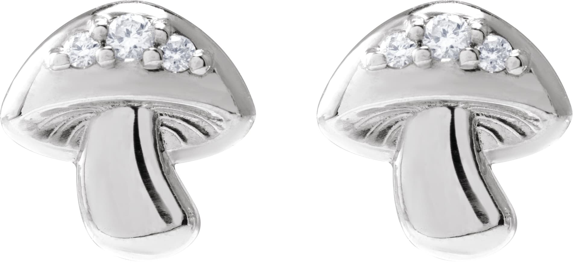 Mushroom Stud Earrings view 2