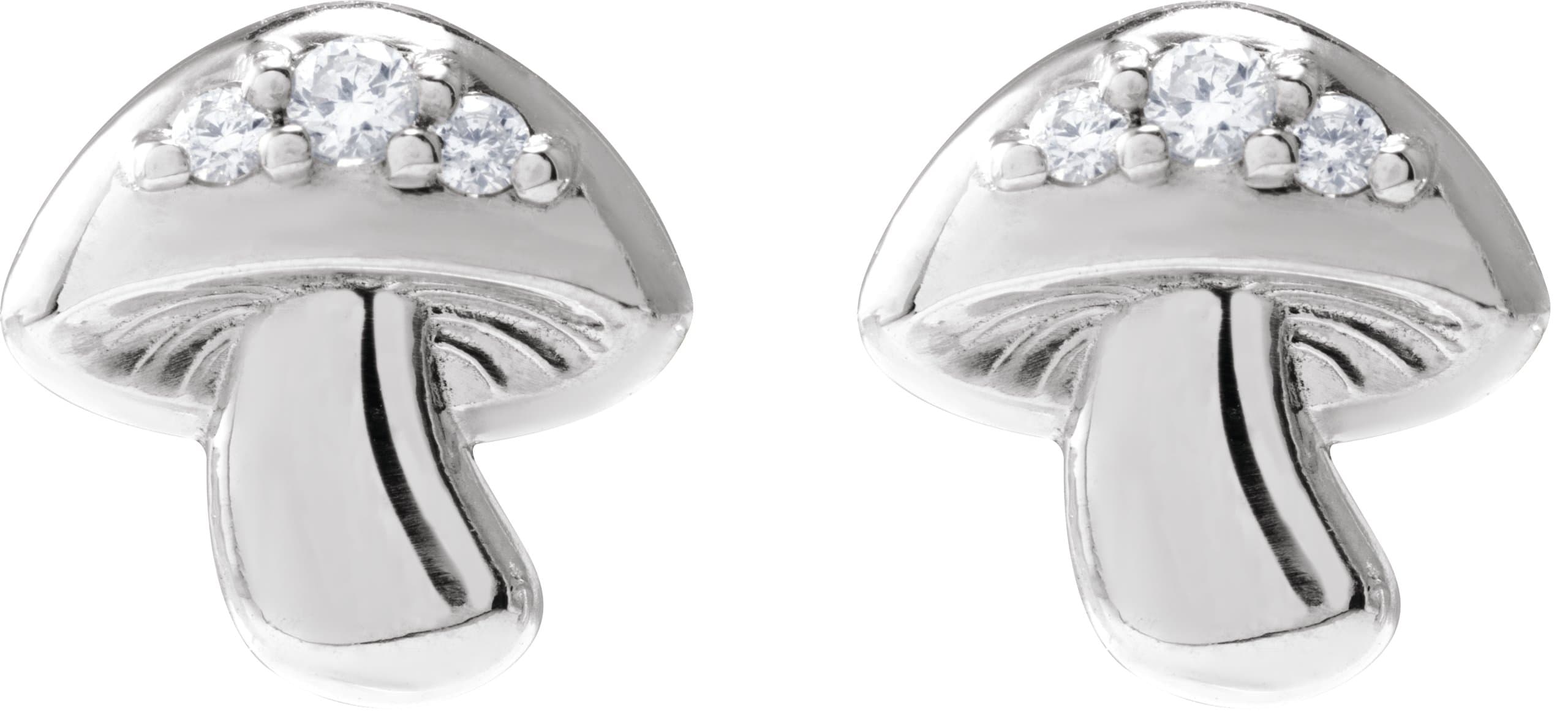 Mushroom Stud Earrings view 2