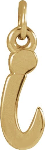 14K Rose Gold Petite Initial A Pendant
