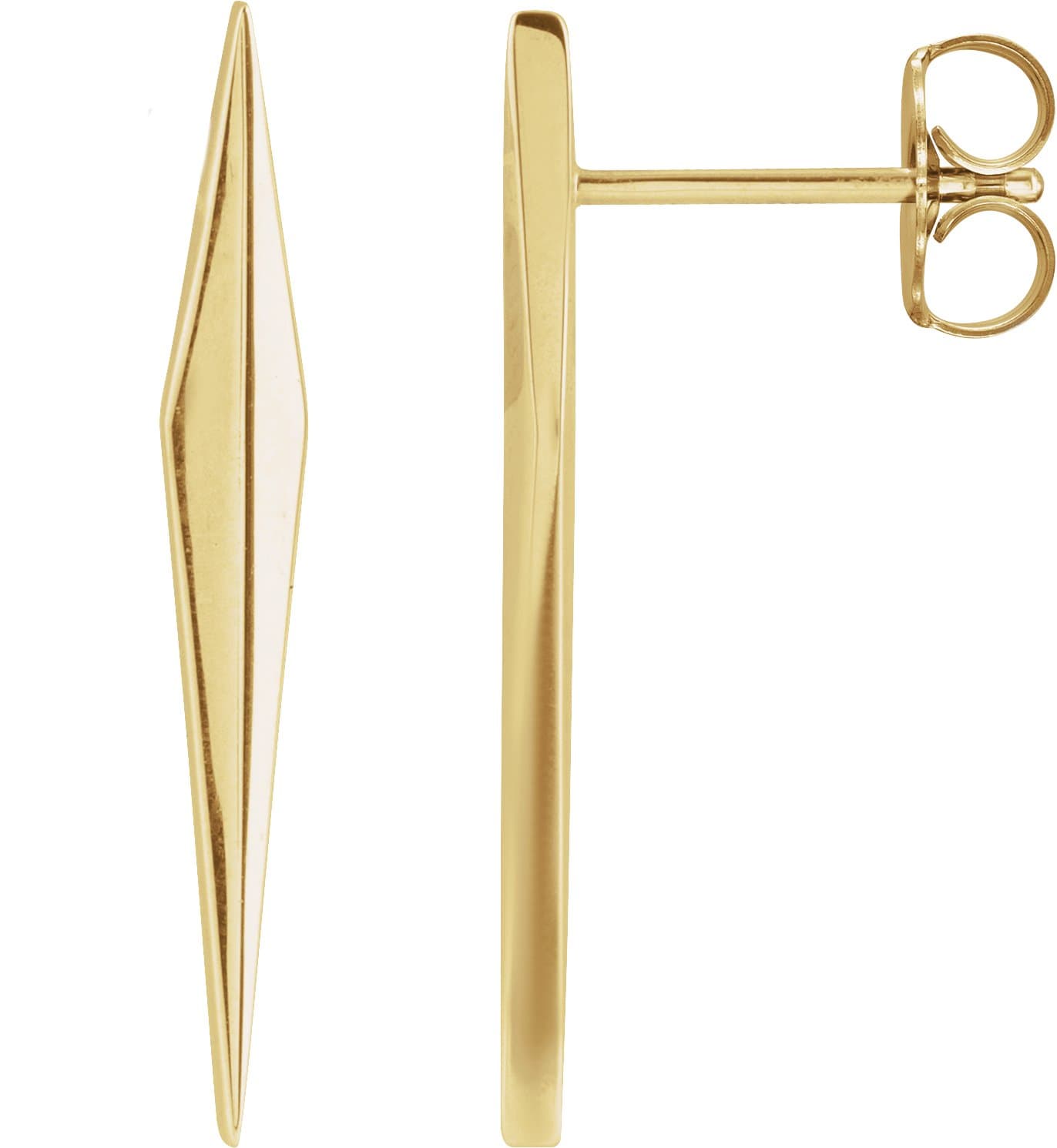 14K Yellow Geometric Earring