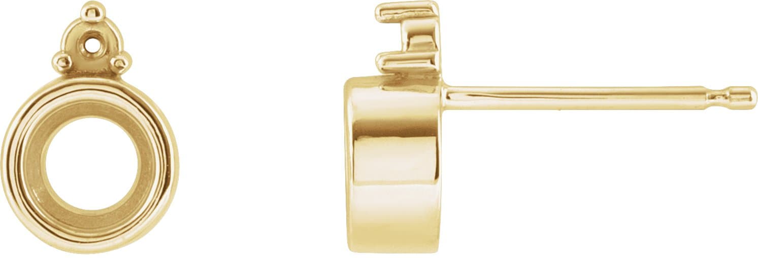14K Yellow Gold 4 mm 1/2 CTW Natural Diamond Earrings