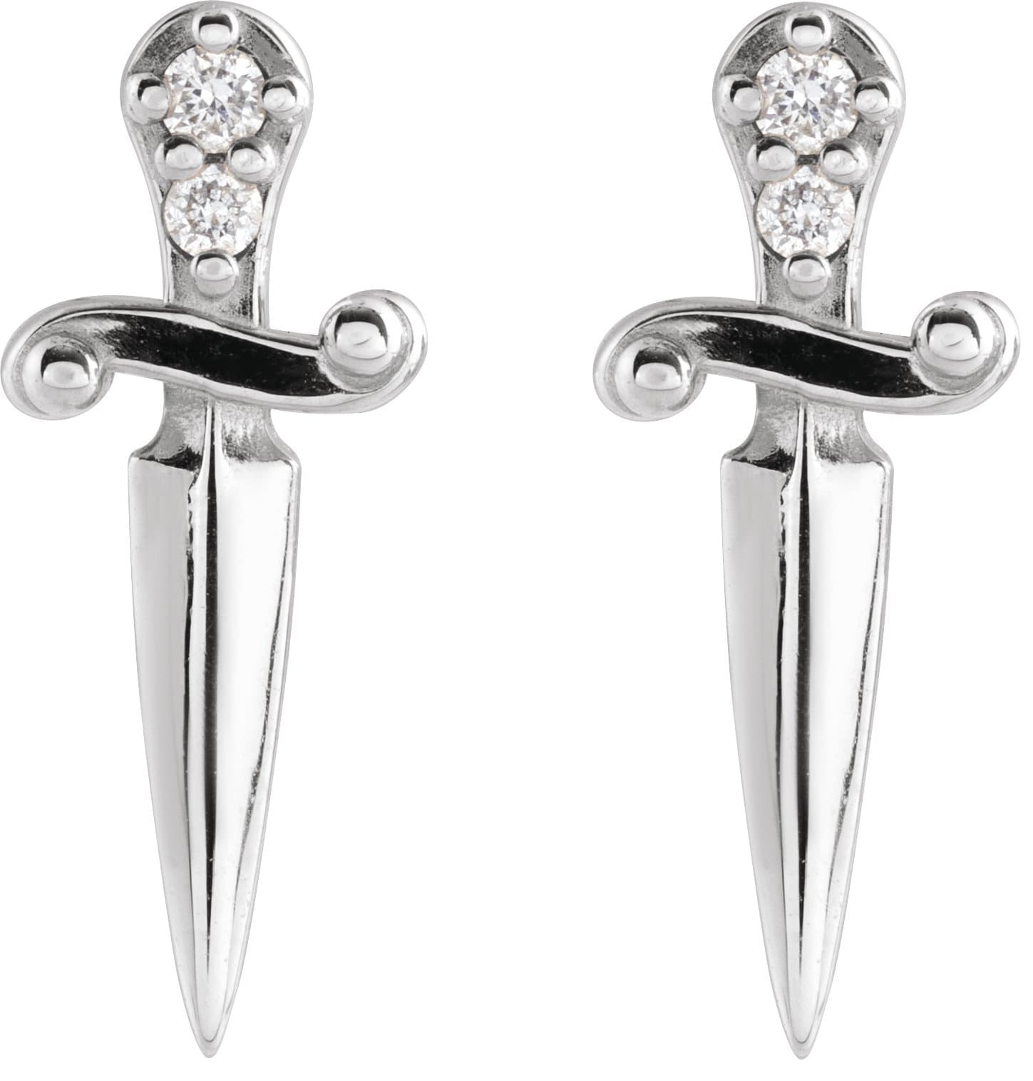 Accented Dagger Earrings view 2