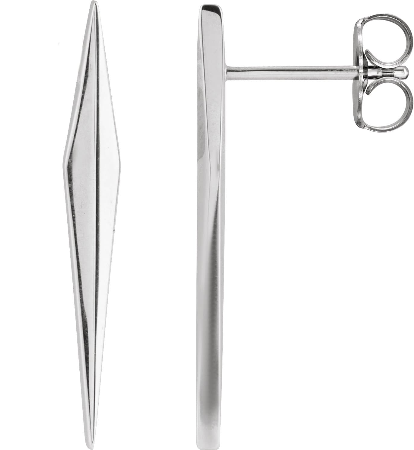 14K Yellow Geometric Earring
