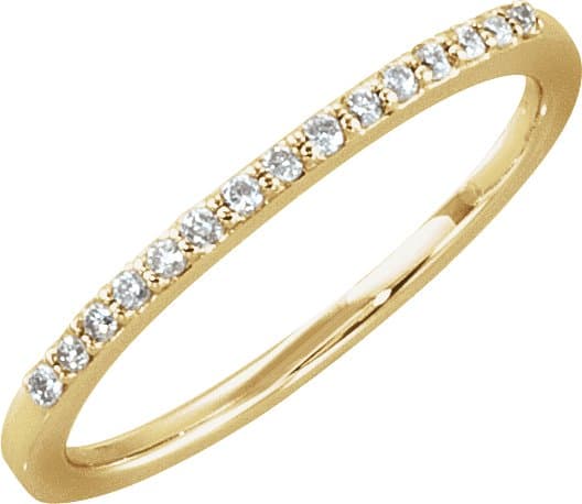 14K White 1/8 CTW Natural Diamond Anniversary Band