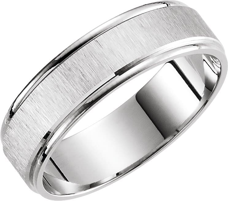 10K Yellow 6 mm Grooved Lightweight Comfort-Fit Flat Band Size 6