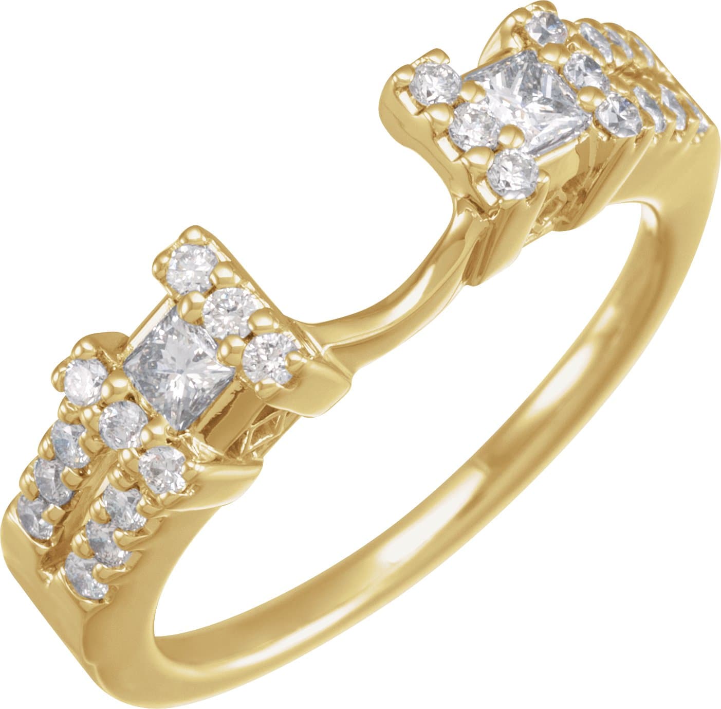 14K White 1/2 CTW Natural Diamond Ring Enhancer