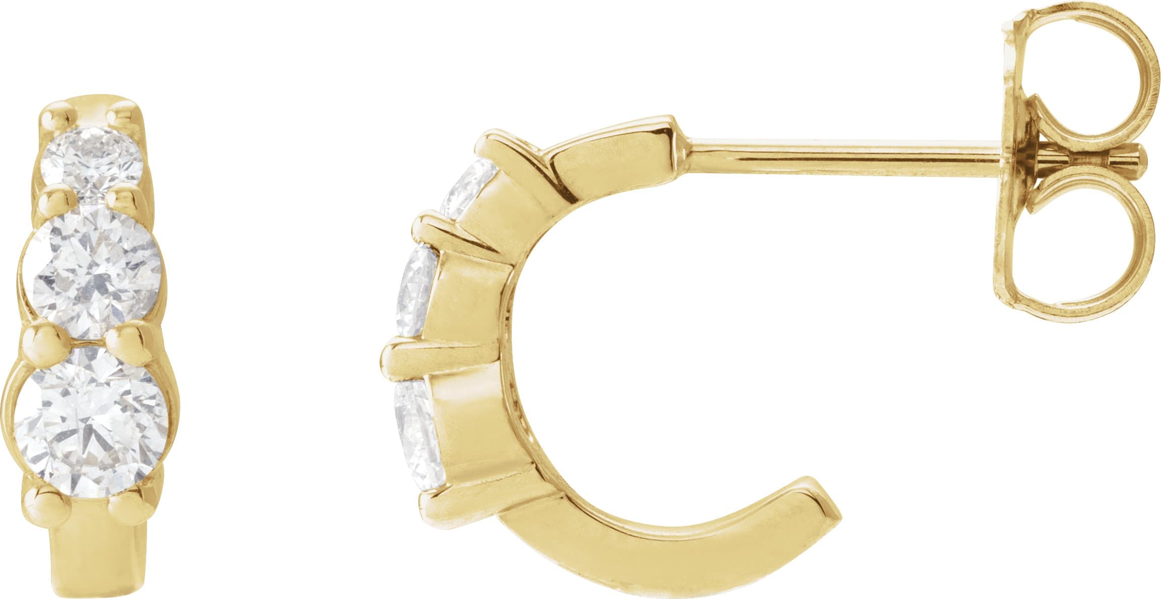 14K Rose 1/3 CTW Natural Diamond Hoop Earrings