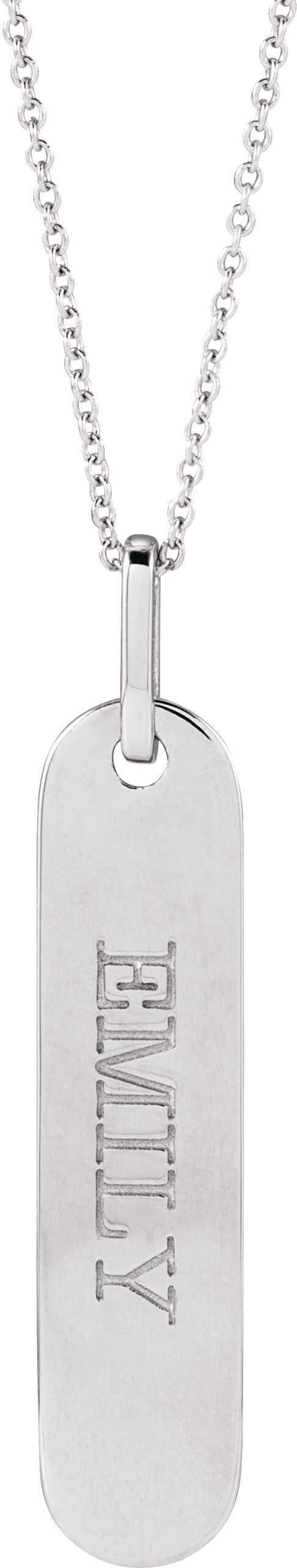 Engravable Bar Necklace or Pendant view 3