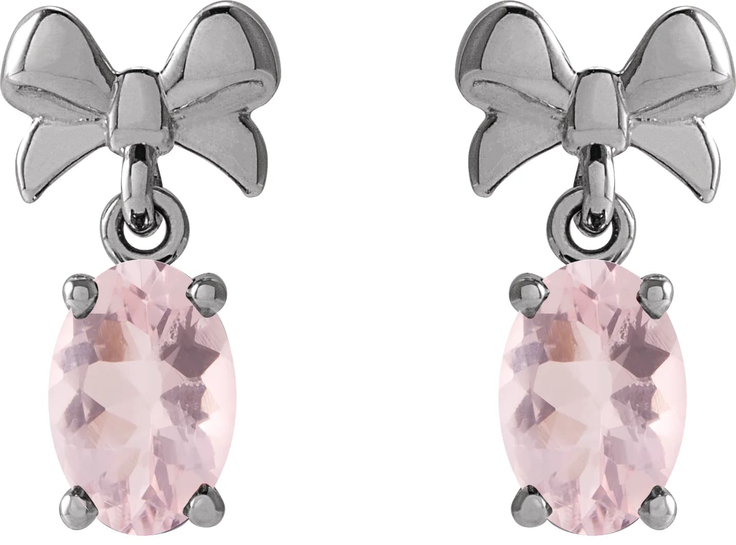 Solitaire Bow Earrings, view 3