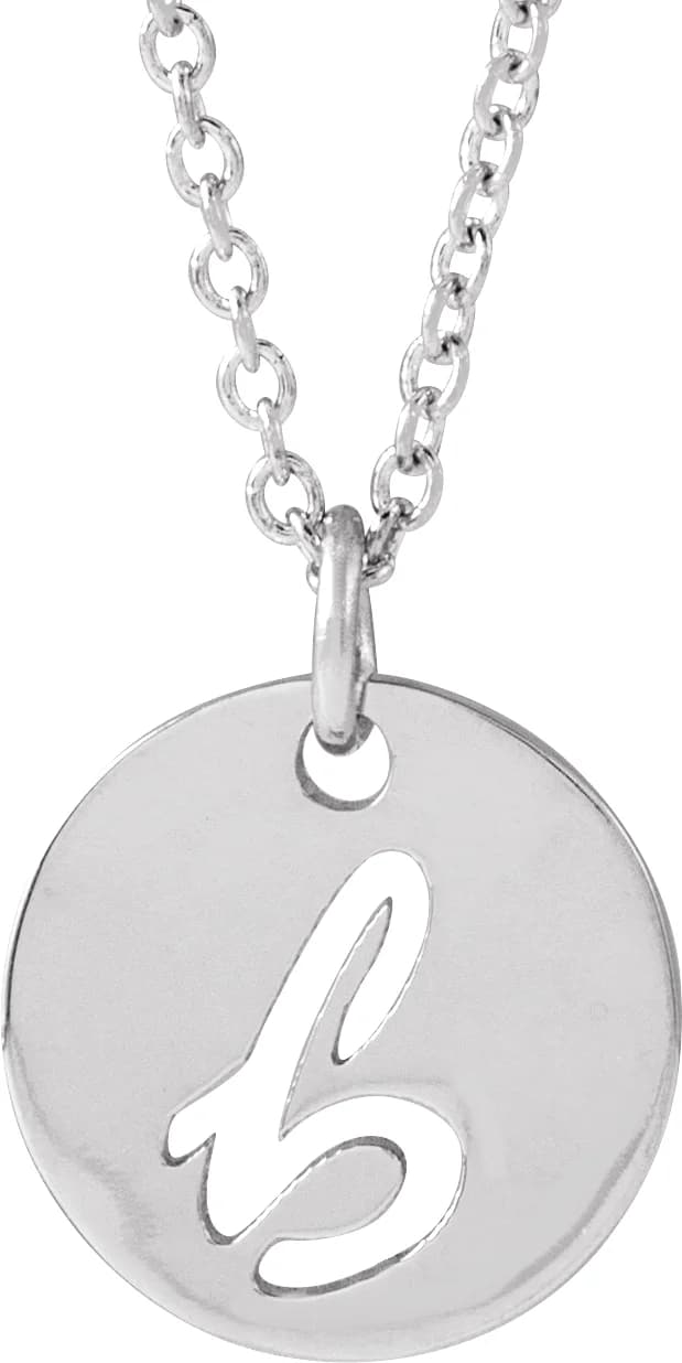 Script Initial Necklace, view 2