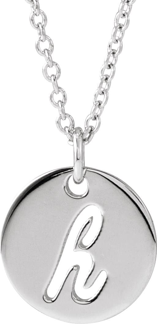 Script Initial Necklace or Pendant view 1
