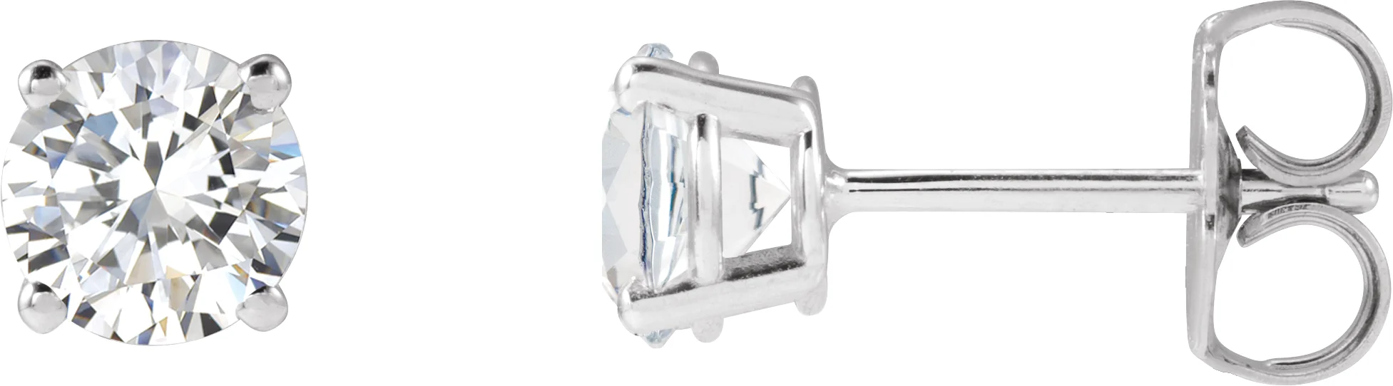 14K White 1 CTW Natural Diamond Earrings